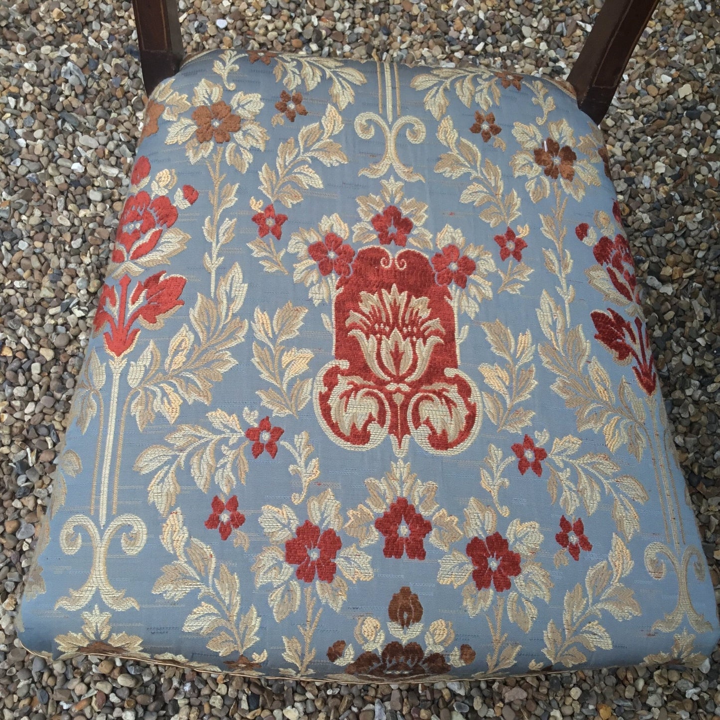 Jim dickens fabric upholstered seat on both chairs