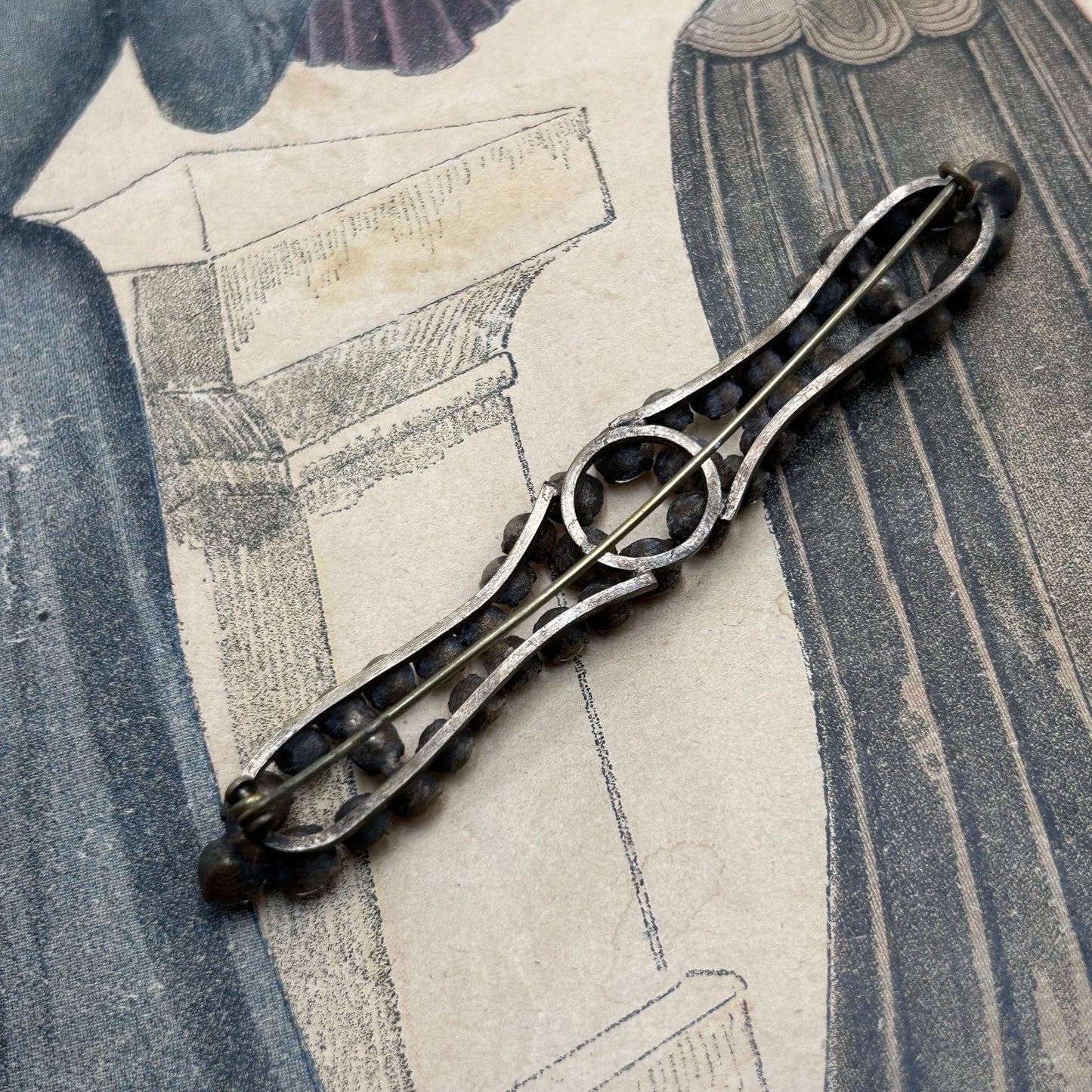 Antique 1900s 1920s diamanté brooch - Splendid Vintage World