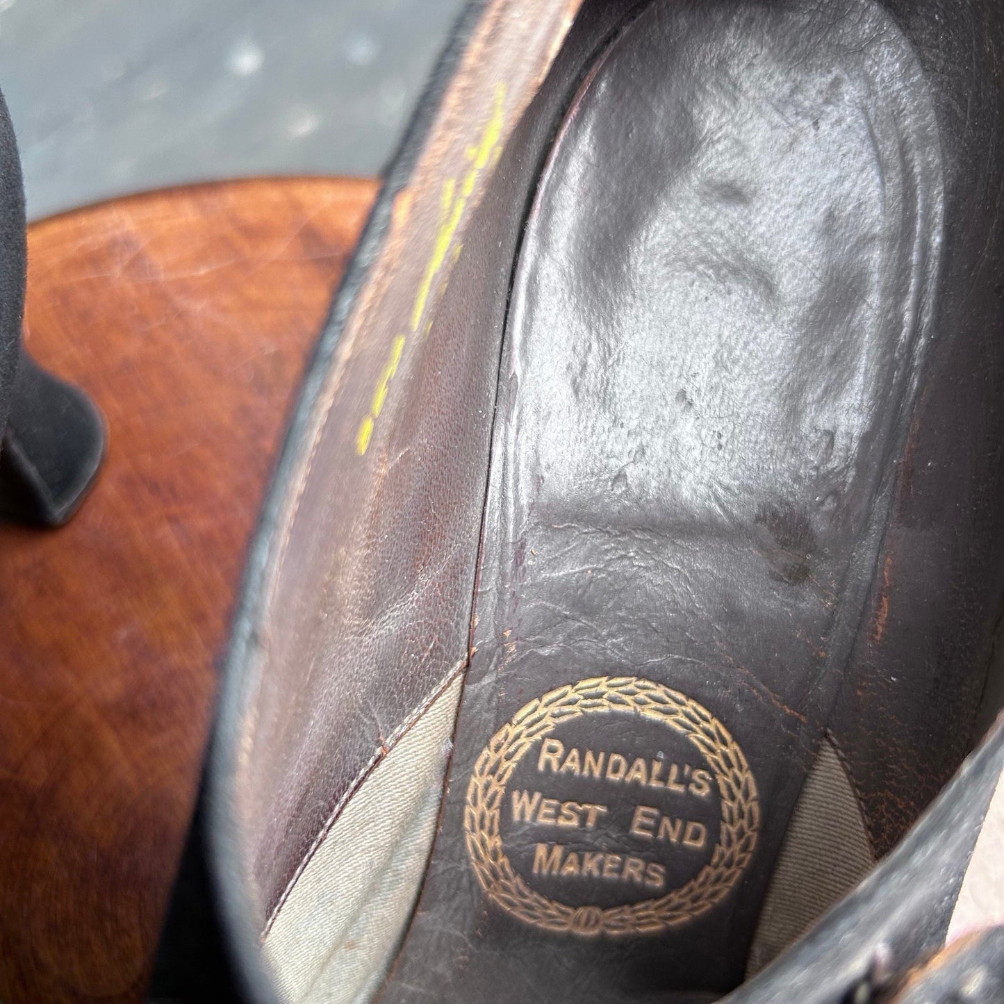 Randall’s west end makers mark inside shoe- Splendid Vintage World