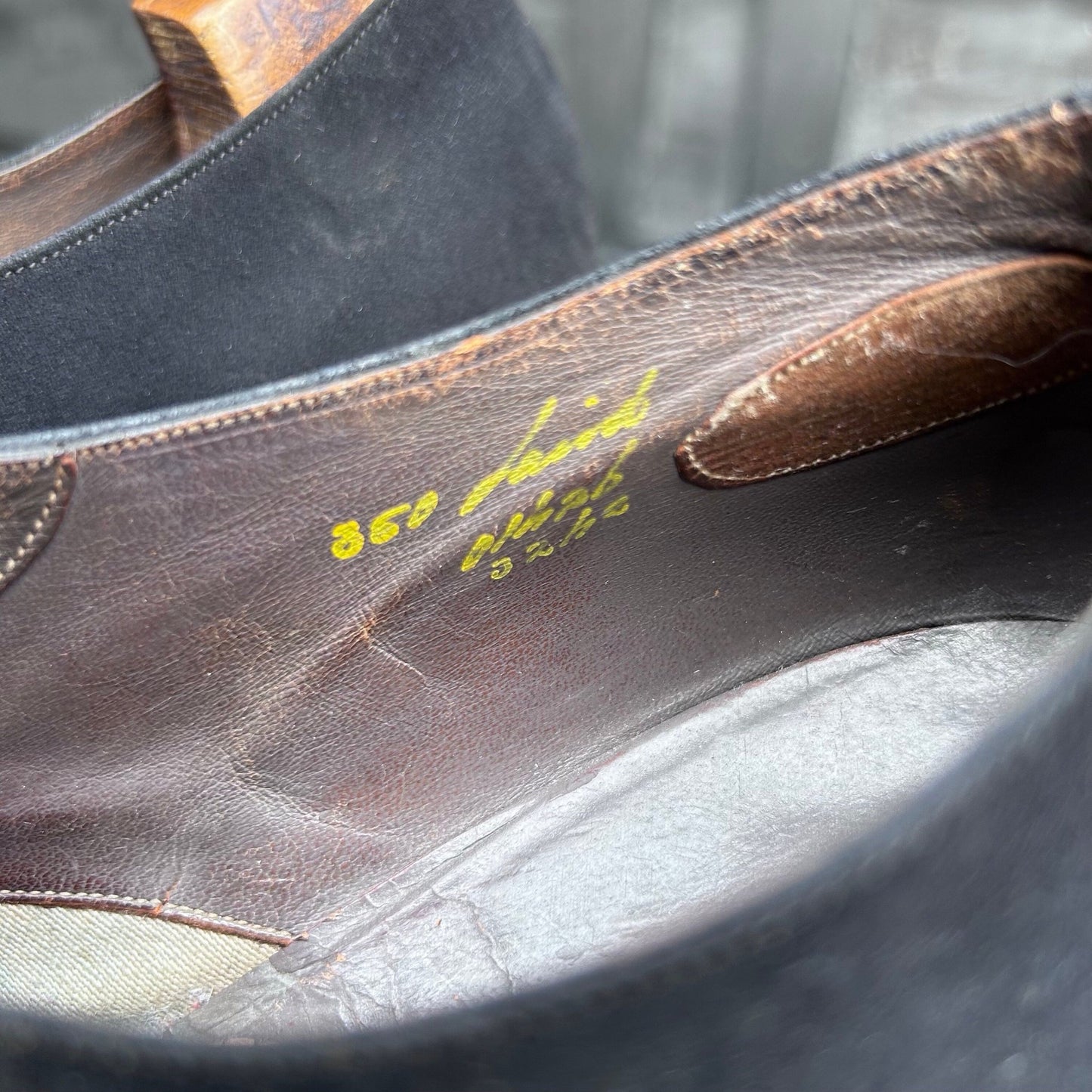 Antique 1920’s shoes black suede Randall’s west end makers - Splendid Vintage World