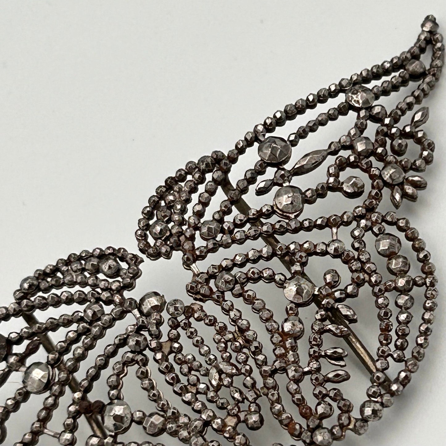 Antique Cut Steel Butterfly 19th Century Sash Buckle - Splendid Vintage World