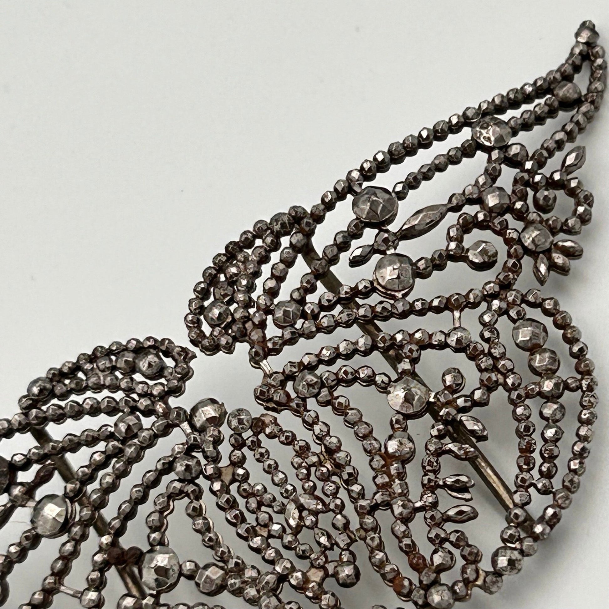 Antique Cut Steel Butterfly 19th Century Sash Buckle - Splendid Vintage World