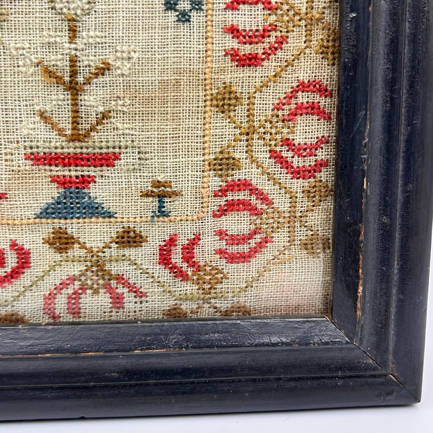 Antique Georgian Religious Sampler dated 1828 by E Parry aged 11 years - Splendid Vintage World