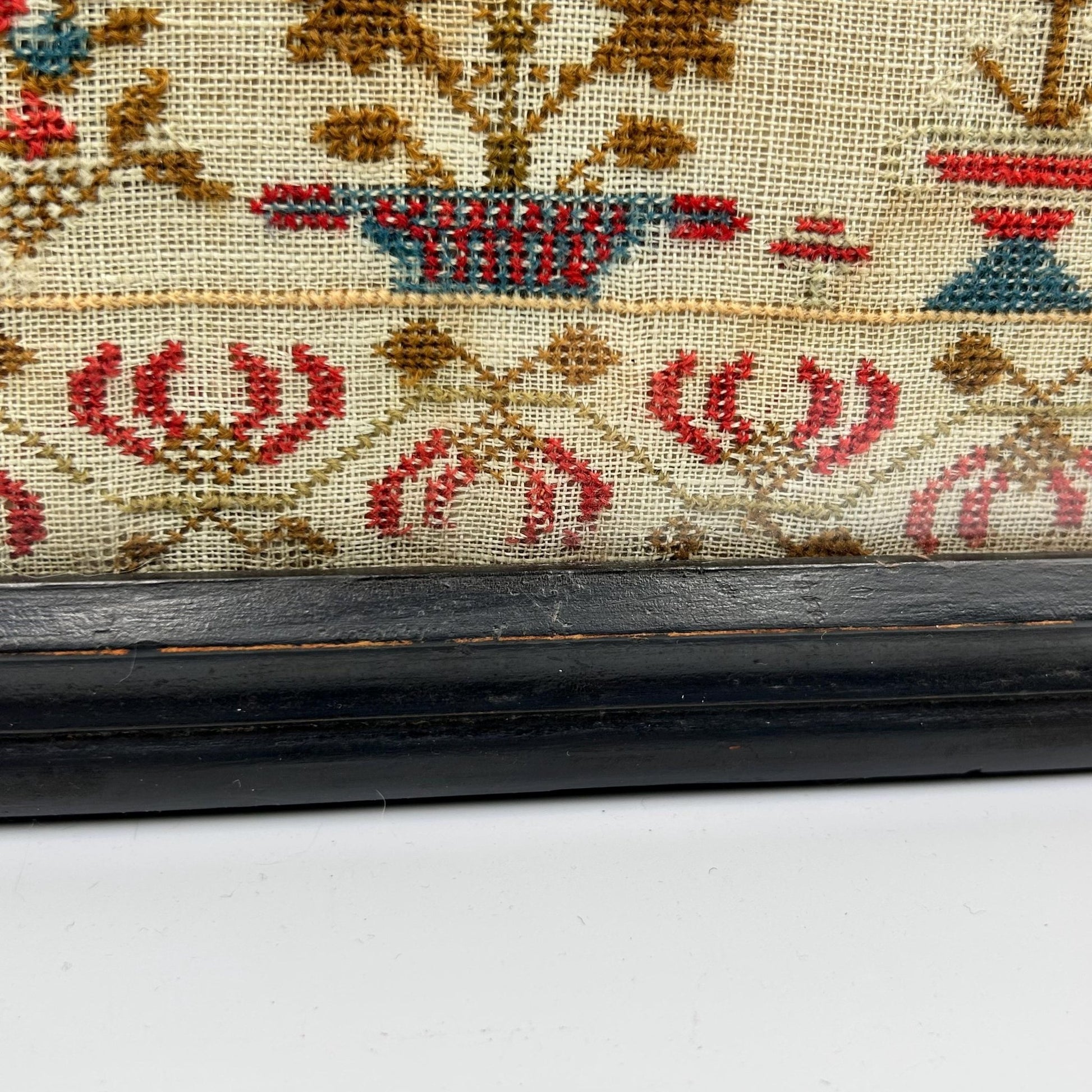 Antique Georgian Religious Sampler dated 1828 by E Parry aged 11 years - Splendid Vintage World