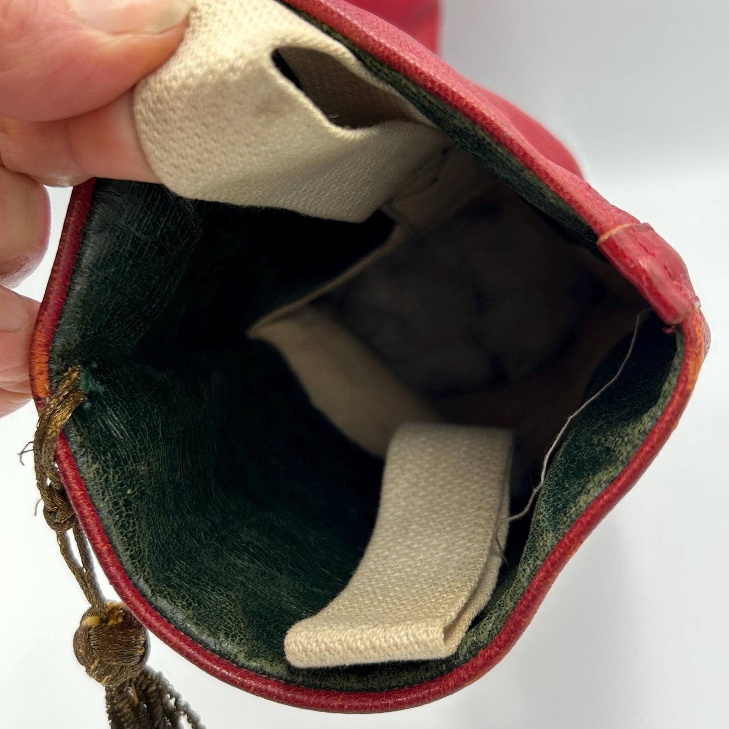 Antique Red Leather Boots with gold tassels : Vintage Costume Footwear - Splendid Vintage World