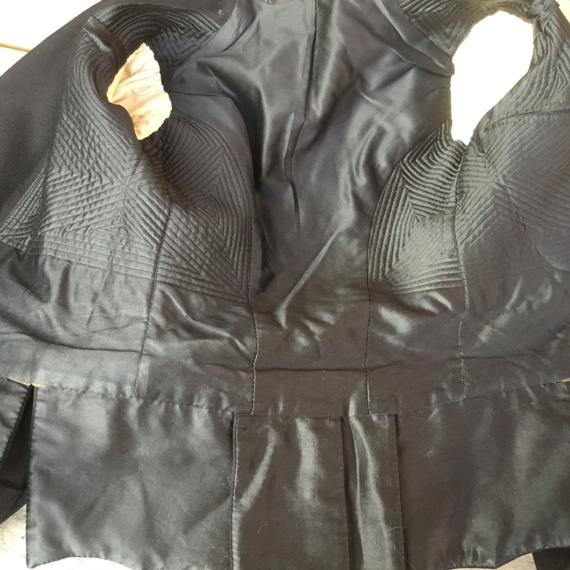 inner quilted lining of child's jacket