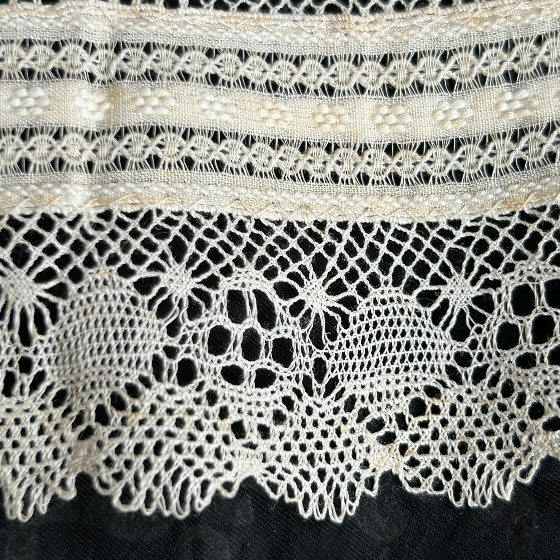 Antique White Lace Trim: Exquisite Vintage Detail, 2m x 8.5cm Wide - Splendid Vintage World