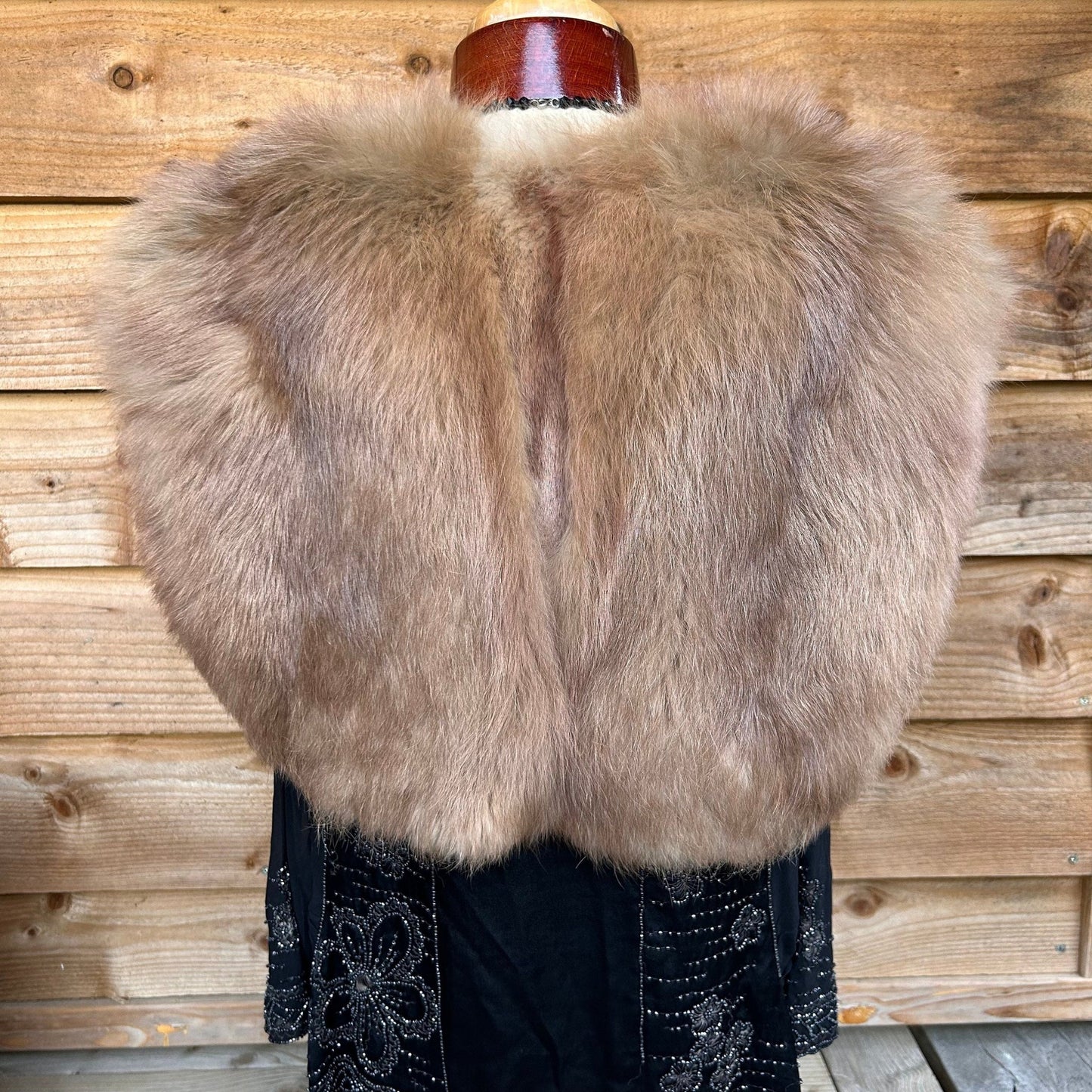 Genuine Vintage Fox Fur cape, Auburn with Art Deco Clasp perfect for a formal event or wedding - Splendid Vintage World