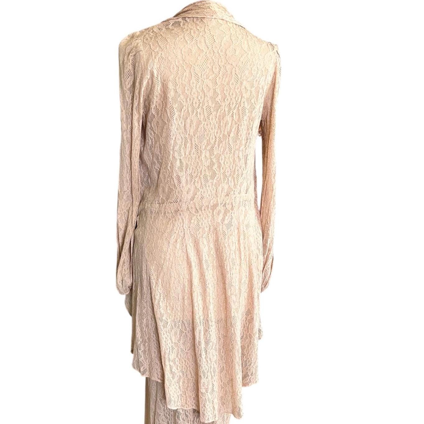 Vintage 1930s Long sheer Lace Dress & jacket - Splendid Vintage World