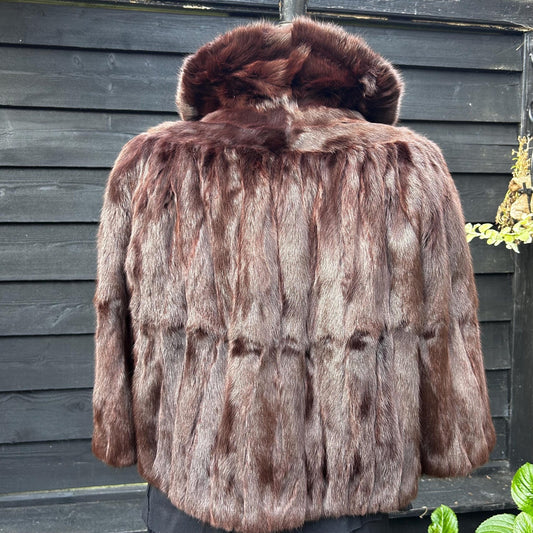 Vintage 1950s fur jacket, cropped with cropped sleeves - Splendid Vintage World